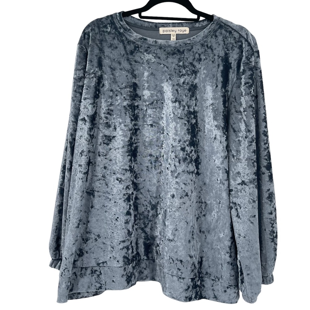 NWT Paisley Raye Blue Velvet Holly' Sweater